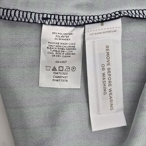 NEW Ann Taylor Sleeveless Dress Women's 0 Green and Blue Striped Rouched Stretch - Picture 6 of 7